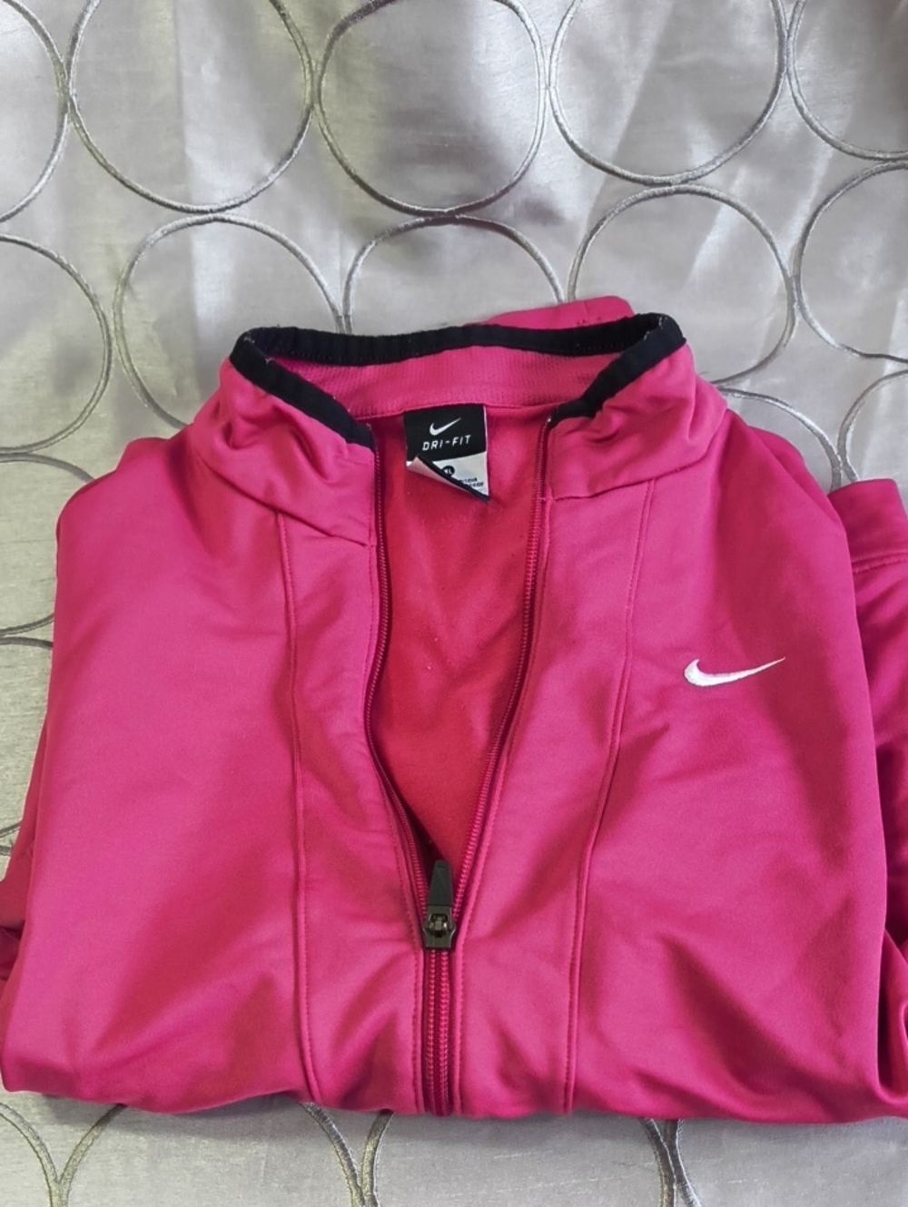 Nike Hot Pink Dri-FIT Full-Zip Bomber Jacket P5